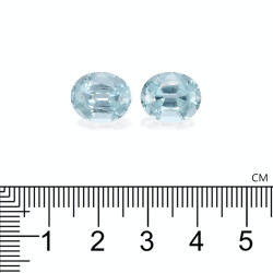 Ovaal geslepen hemelsblauwe Aquamarijn van 9,87 karaat