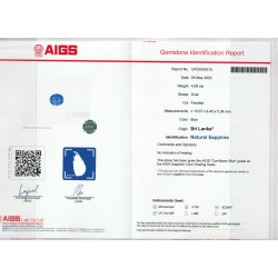 Ovale blauwe saffier Blauw 4.07 karaat