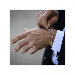 Pulsera para hombre: r&iacute;o de diamantes negros | Casa Celinni