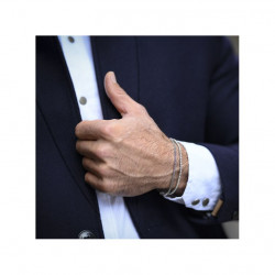 Pulsera para hombre: r&iacute;o de diamantes negros | Casa Celinni