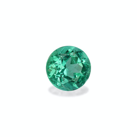 ROUND-cut Zambian Emerald Green 0.74 carats
