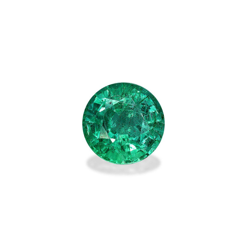 ROUND-cut Zambian Emerald Green 3.27 carats