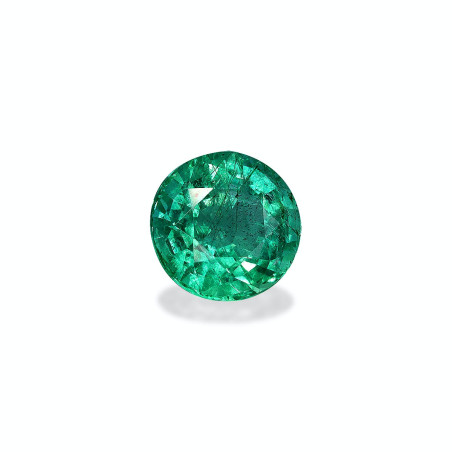 ROUND-cut Zambian Emerald Green 3.27 carats