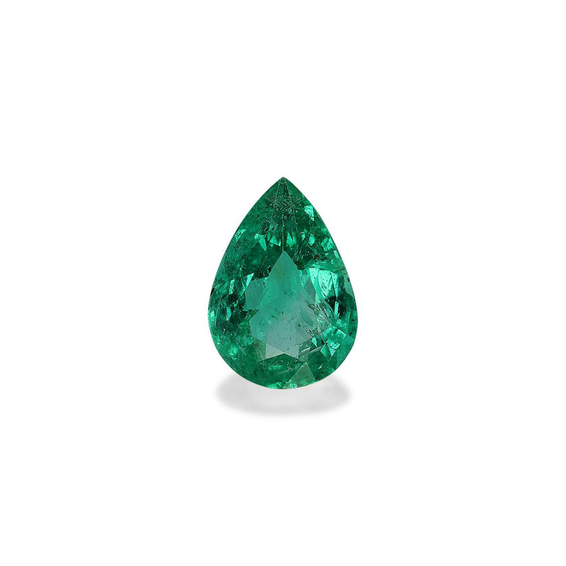 Pear-cut Zambian Emerald Green 1.60 carats
