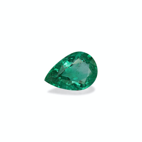 Pear-cut Zambian Emerald Green 1.60 carats