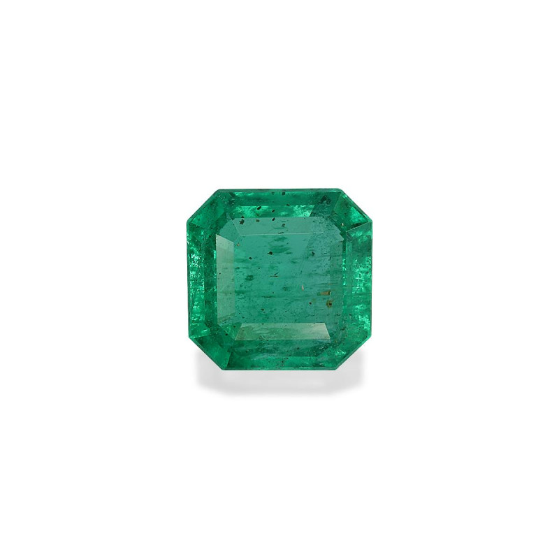 Emeraude de Zambie taille CARRÉ Vert 1.61 carats