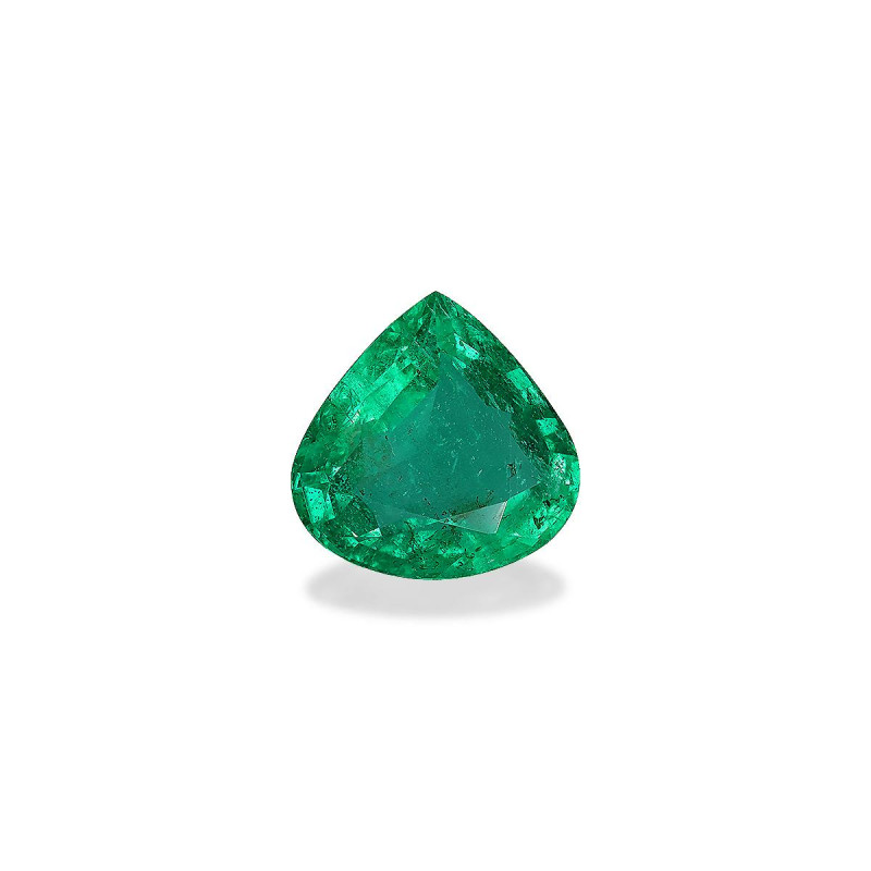 Pear-cut Zambian Emerald Green 2.85 carats