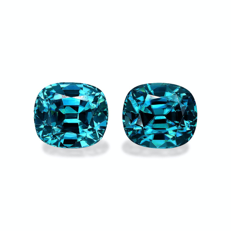 CUSHION-cut Blue Zircon Cobalt Blue 13.27 carats