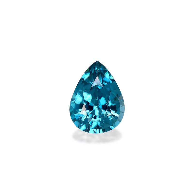 Pear-cut Blue Zircon Blue 8.63 carats