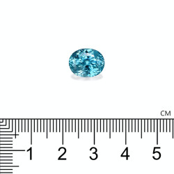Ovale Blauwe Zirkoon Blauw 9.16 karaat