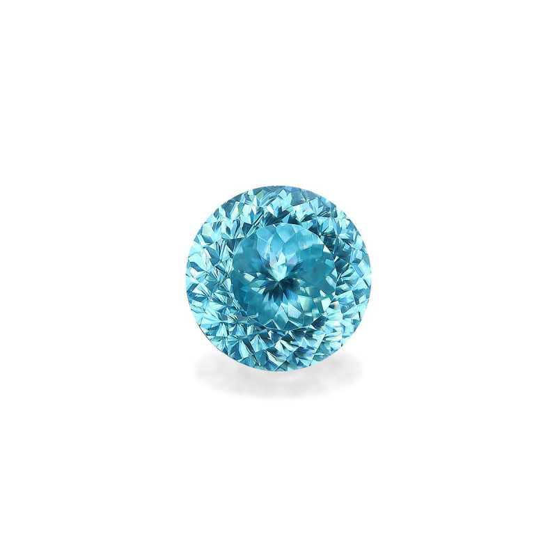 Zircon Bleu taille ROND Bleu 7.56 carats