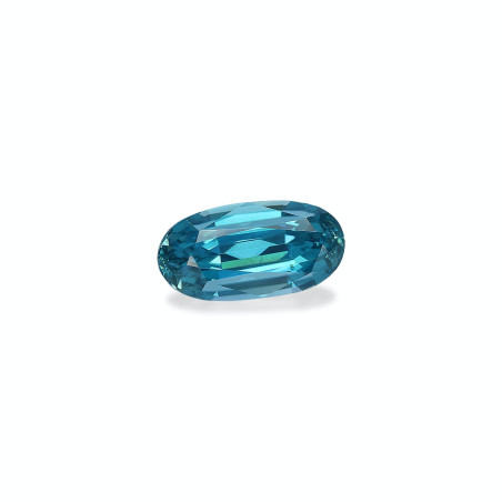 Blauer Zirkon lengte OVAL Blau 3.86 karaten