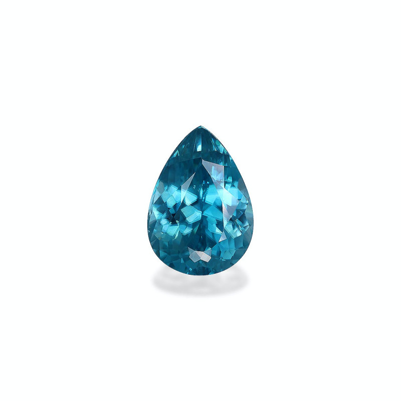 Pear-cut Blue Zircon Blue 6.33 carats