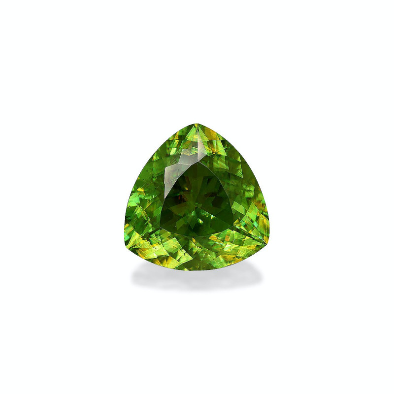 Sphene taille Trilliant Vert 10.62 carats