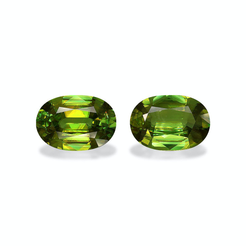 CUSHION-cut Sphene Green 18.19 carats