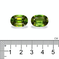 Sphene kussen geslepen Groen 18.19 karaat