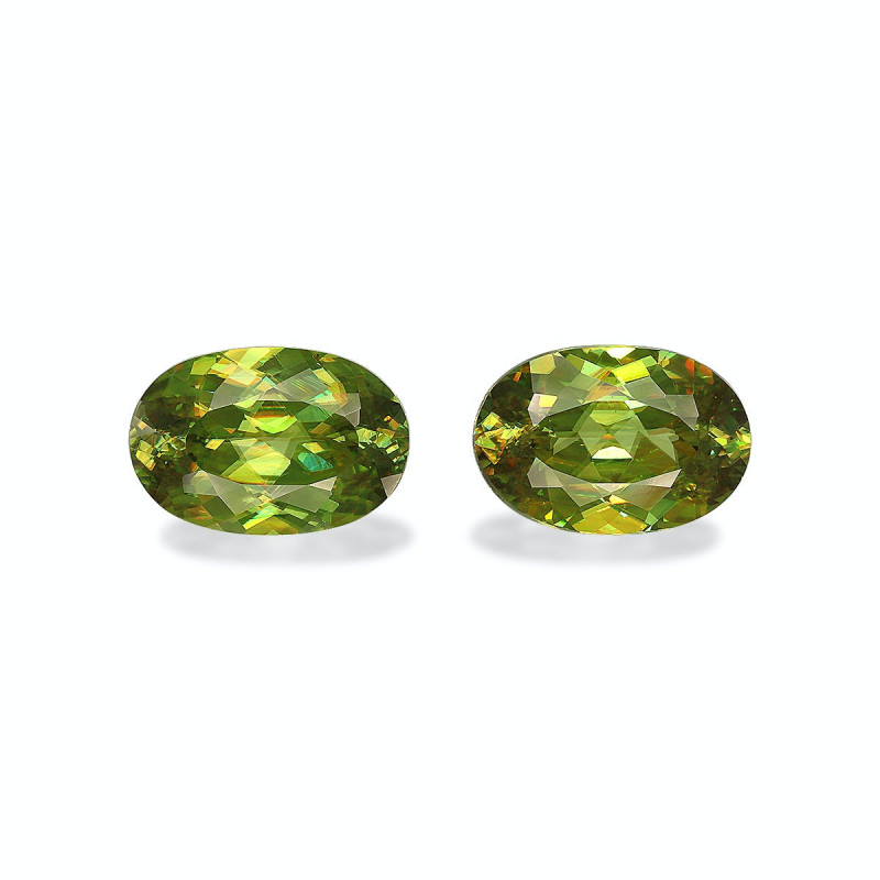 Sphen lengte OVAL Gr&uuml;n 14.19 karaten