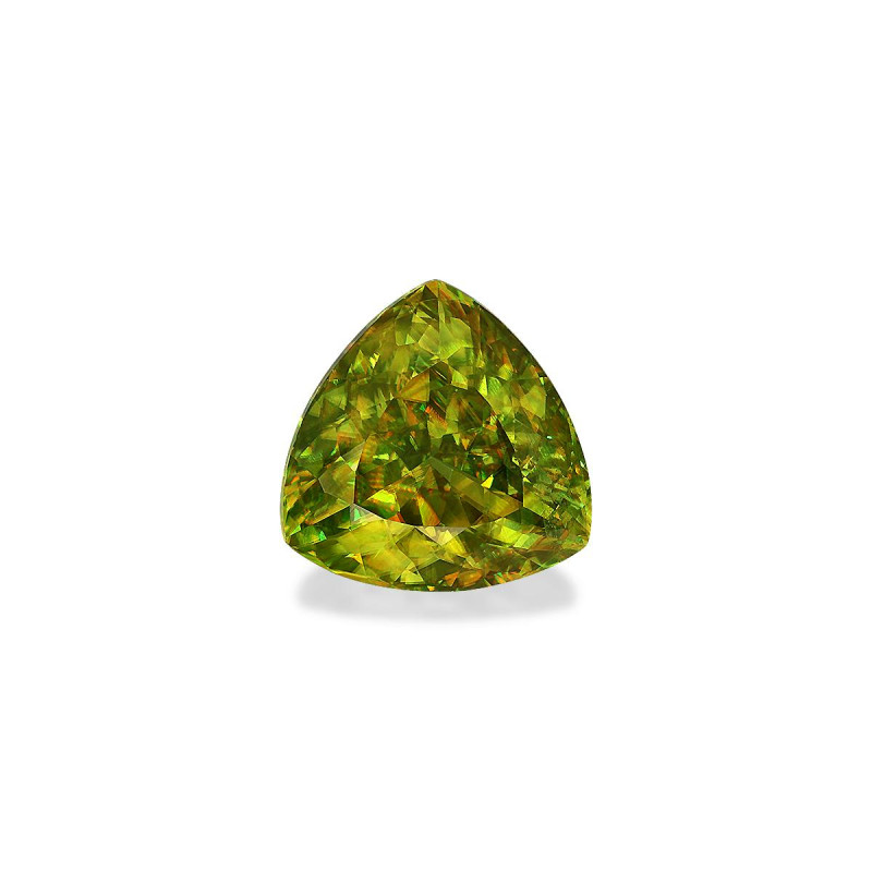 Sphene taille Trilliant Vert 7.91 carats