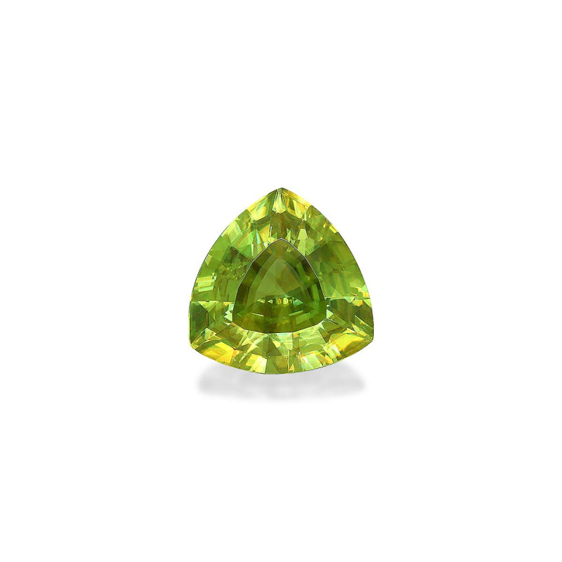 Sphene taille Trilliant Lime Green 6.71 carats