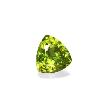 Esfena taille Trilliant Lime Green 5.47 carats