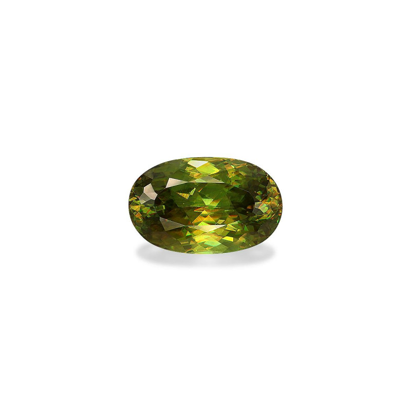 OVAL-cut Sphene Green 10.90 carats