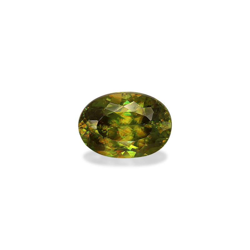 OVAL-cut Sphene Green 6.78 carats