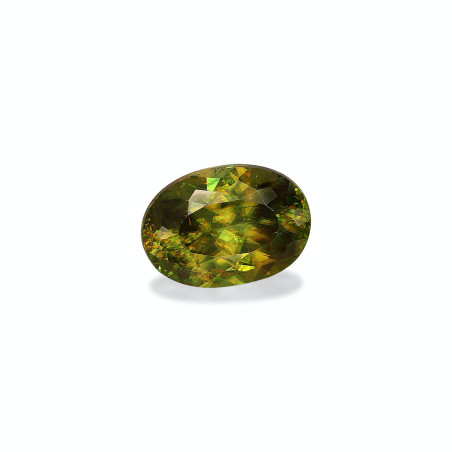 OVAL-cut Sphene Green 6.78 carats