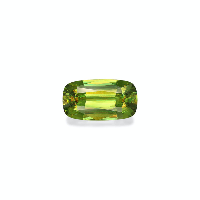 CUSHION-cut Sphene Green 5.53 carats