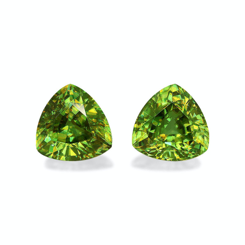 Trilliant-cut Sphene Lime Green 11.66 carats