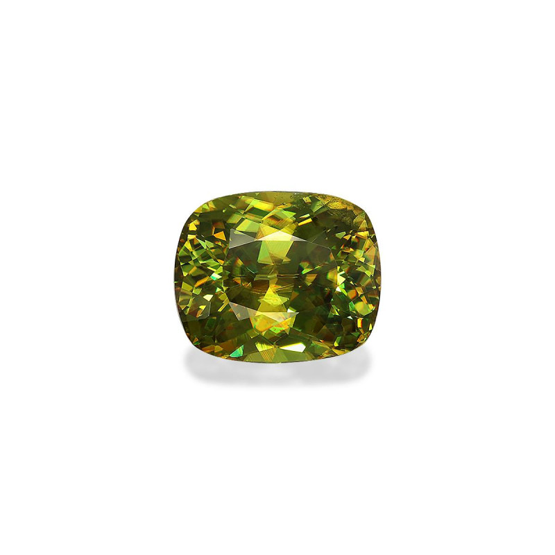 CUSHION-cut Sphene Lime Green 6.56 carats