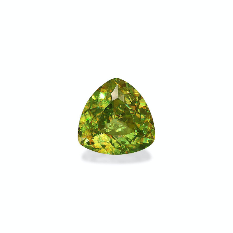 钛鈦矿 taille Trilliant 青柠绿 5.52 carats