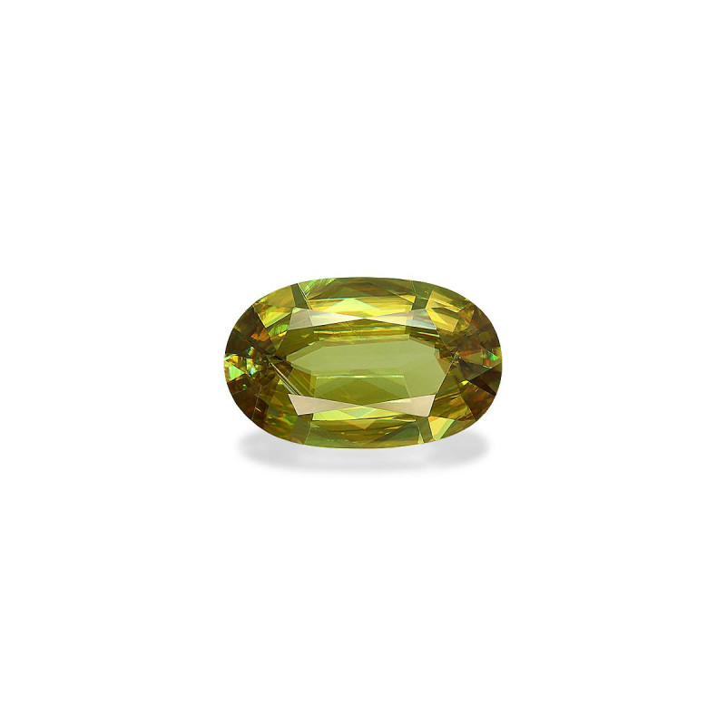 OVAL-cut Sphene Lime Green 6.49 carats