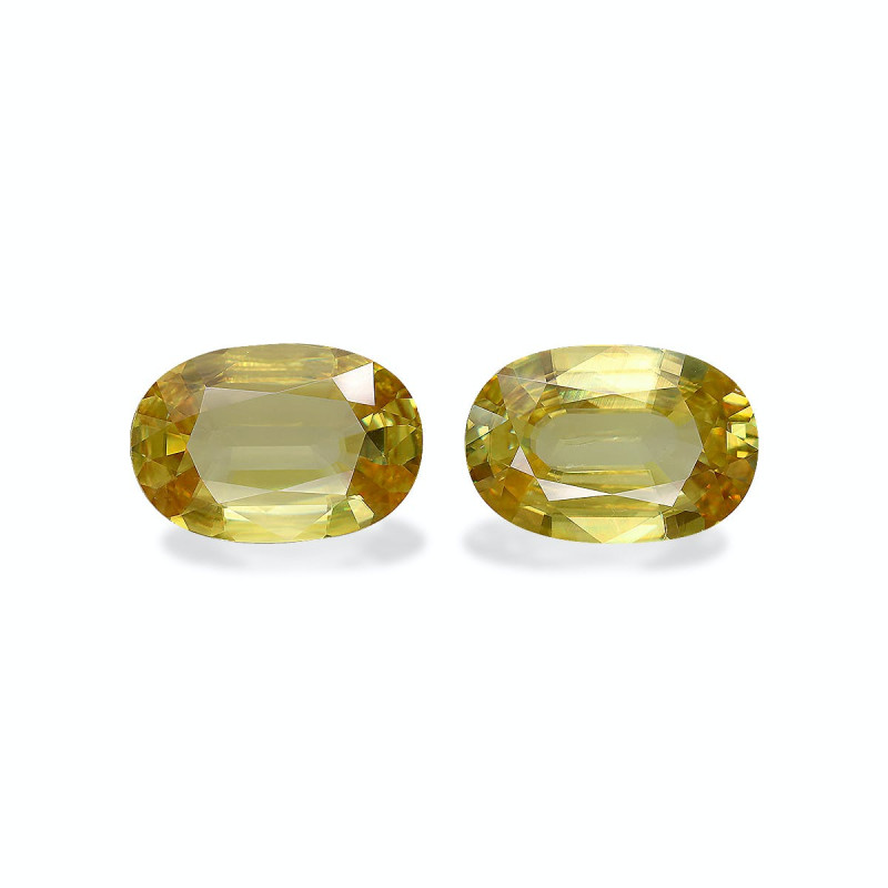 OVAL-cut Sphene Lemon Yellow 13.62 carats
