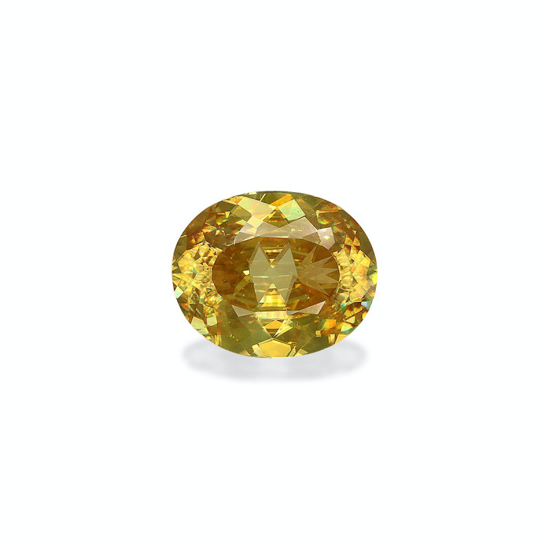 OVAL-cut Sphene Yellow 6.07 carats