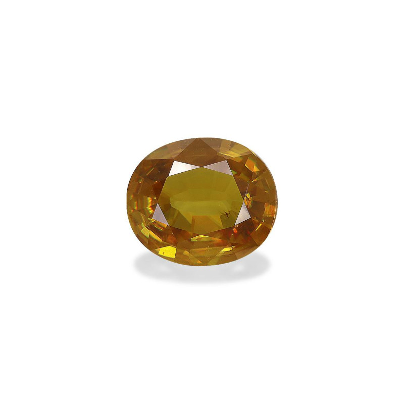 OVAL-cut Sphene Golden Yellow 5.20 carats