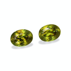 Ovale geslepen Lime Green Sphene van 10,55 karaat