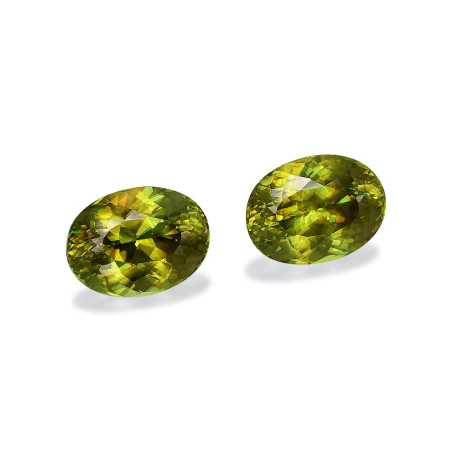 Esfena taille OVALE Lime Green 10.55 carats