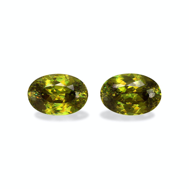 OVAL-cut Sphene Lime Green 11.42 carats