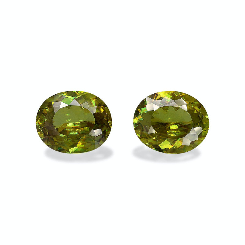 OVAL-cut Sphene Lime Green 9.05 carats