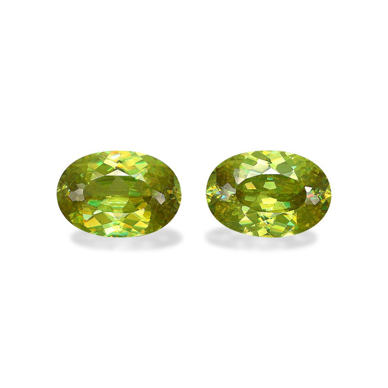 OVAL-cut Sphene Lime Green 9.58 carats