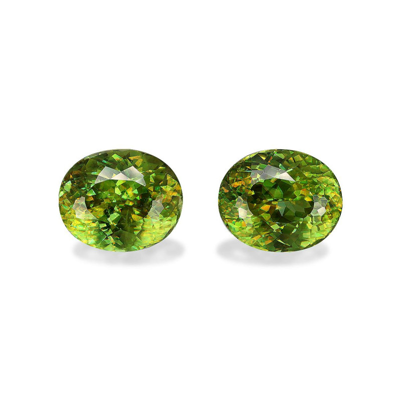 OVAL-cut Sphene Lime Green 11.39 carats