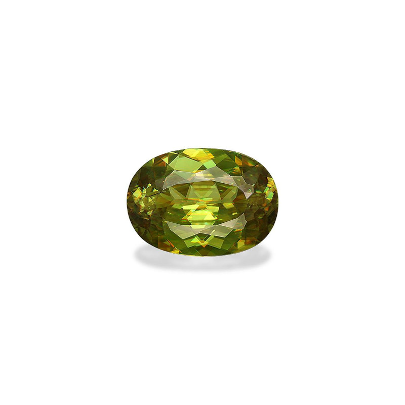 OVAL-cut Sphene Lime Green 5.93 carats