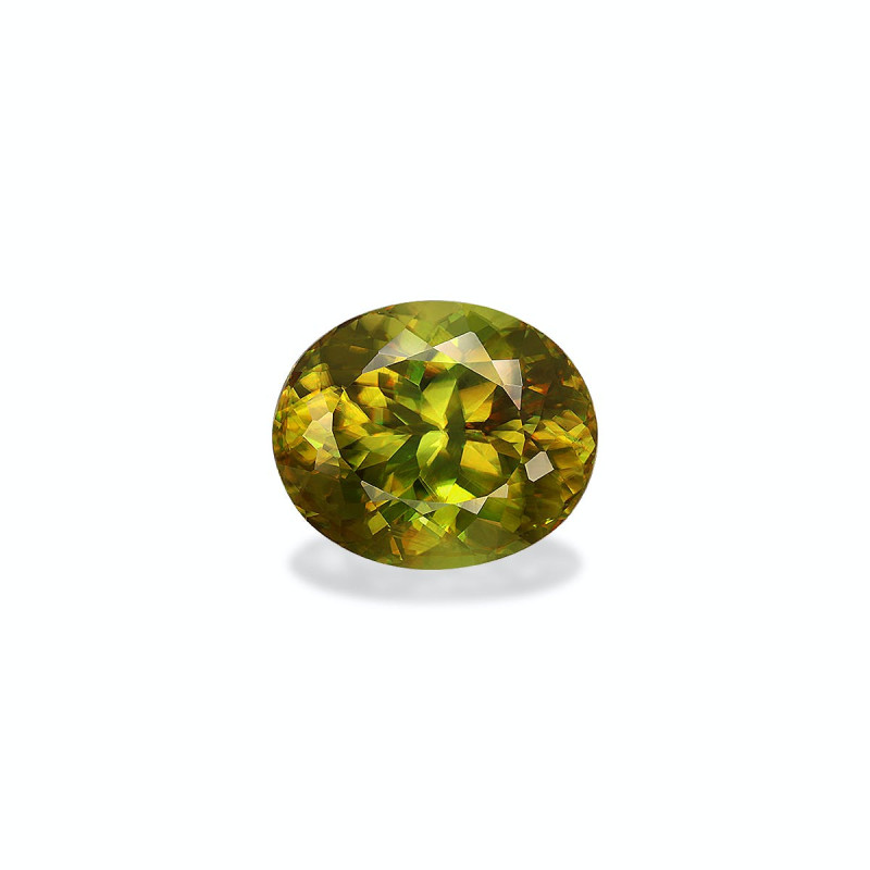 OVAL-cut Sphene Lime Green 5.53 carats