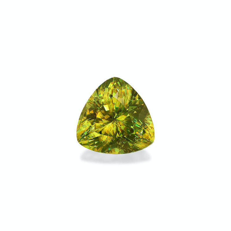 Sphene taille Trilliant Lime Green 4.81 carats