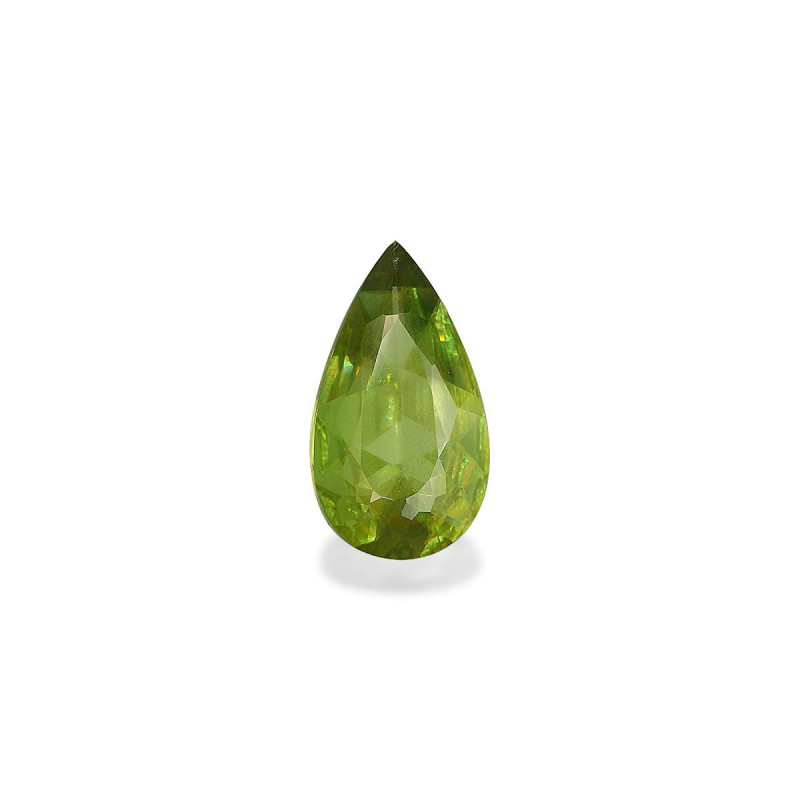 Esfena taille Poire Lime Green 4.71 carats