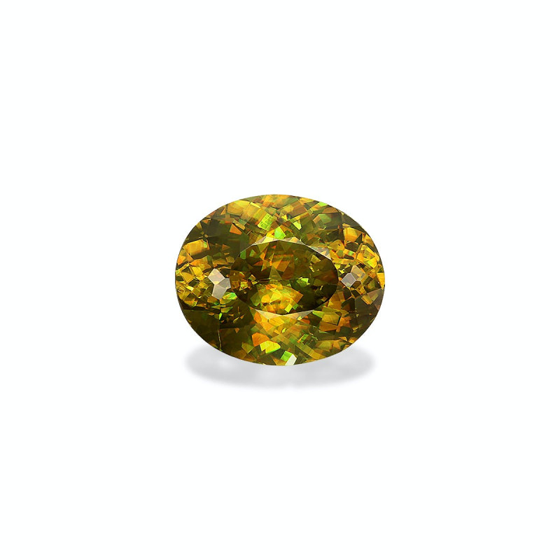 OVAL-cut Sphene Lime Green 4.94 carats