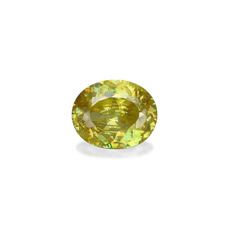 OVAL-cut Sphene Lemon Yellow 4.36 carats