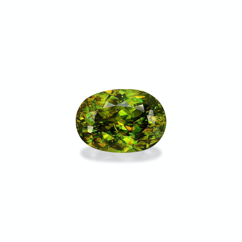 OVAL-cut Sphene Lime Green 12.90 carats