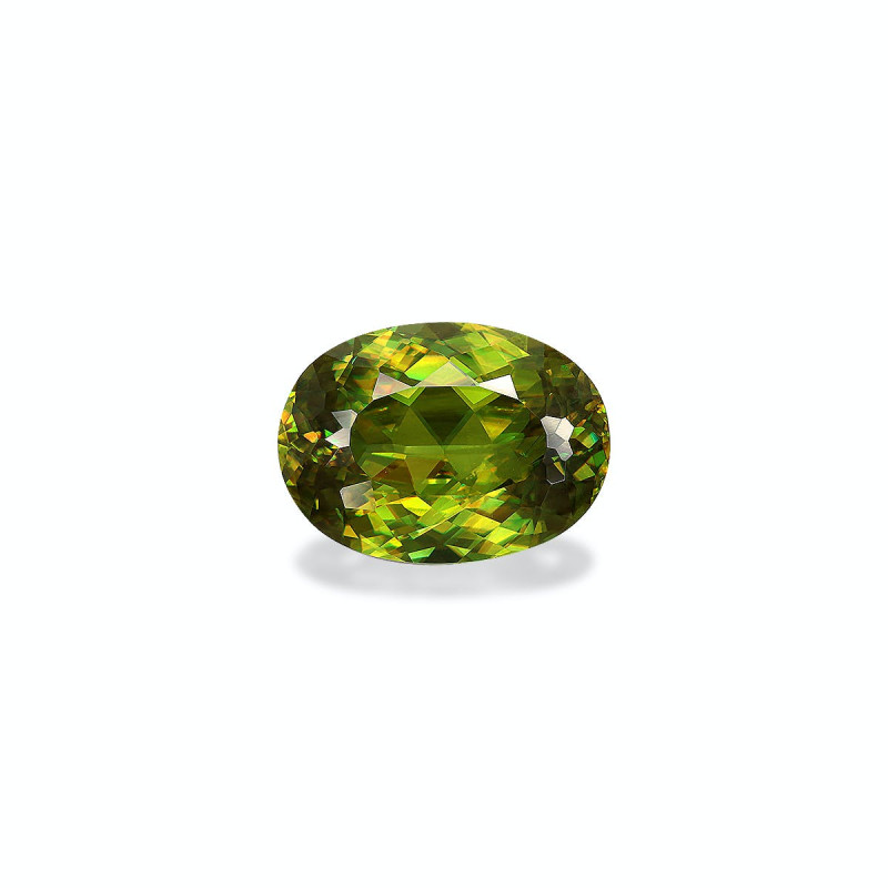 OVAL-cut Sphene Green 13.42 carats