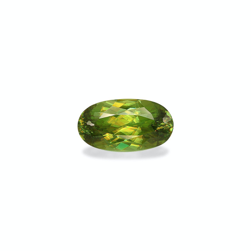 OVAL-cut Sphene Lime Green 7.15 carats